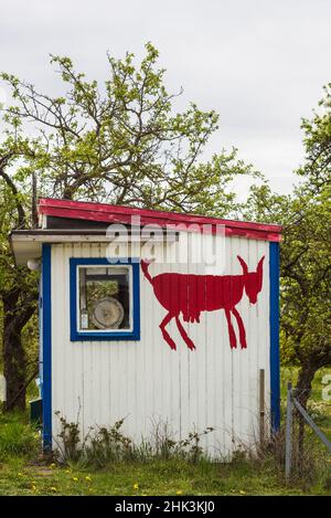 Schweden, Gotland Island, Vastergarn, Smaklosa Rock Music Museum, Exterieur Stockfoto