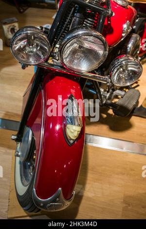 Schweden, Vattern-See, Motala, Motala Motor Museum, antike Motorräder Stockfoto