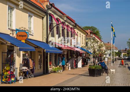 Schweden, Insel Oland, Borgholm, Straßendetails Stockfoto