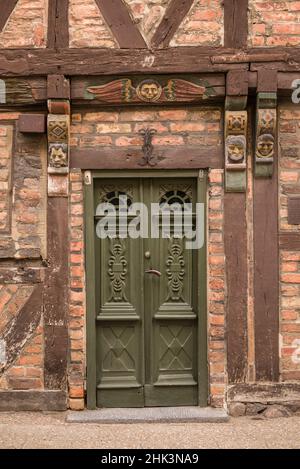 Südschweden, Ystad, traditioneller Fachwerkeingang Stockfoto