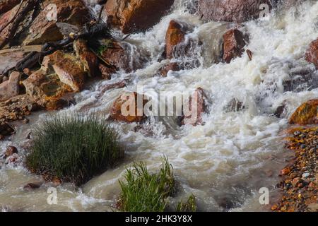 Abfluss vom Lassen Peak. Stockfoto