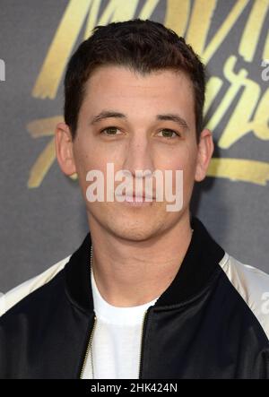 Fileboto vom 09/04/16 des US-Schauspielers Miles Teller, der in einem neuen Teaser-Trailer für das Angebot, einer TV-Serie, die die Herstellung des klassischen Films The Godfather untersucht, spielt. Stockfoto