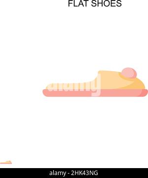 FLACHE SCHUHE einfaches Vektor-Symbol. Illustration Symbol Design-Vorlage für Web mobile UI-Element. Stock Vektor