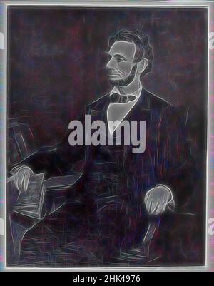 Inspiriert von Abraham Lincoln, Amerikaner, Öl auf Leinwand, nach 1860-1890, 49 5/16 x 38 3/16 in., 125,3 x 97 cm, Abraham Lincoln, african, american, American Painting, Bärtiger Mann, Buch, befreit, groß, Geld, Öl auf Leinwand, Porträt, Präsident, sitzende Figur, Sitzgelegenheit, Slaves, SPEach, Tall, neu erfunden von Artotop. Klassische Kunst neu erfunden mit einem modernen Twist. Design von warmen fröhlichen Leuchten der Helligkeit und Lichtstrahl Strahlkraft. Fotografie inspiriert von Surrealismus und Futurismus, umarmt dynamische Energie der modernen Technologie, Bewegung, Geschwindigkeit und Kultur zu revolutionieren Stockfoto