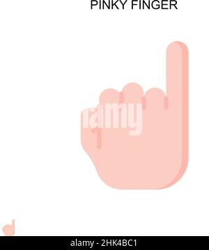Einfaches Vektorsymbol für Pinky Finger. Illustration Symbol Design-Vorlage für Web mobile UI-Element. Stock Vektor