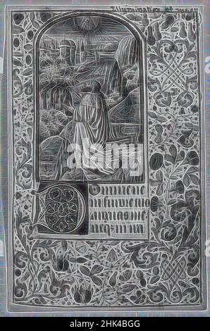 Inspiriert von Horae Beatae Mariae Virginis, Manuskript mit opaker Aquarell- und Goldtinte, ca. 1470-80, 6 3/4 × 5 × 1 1/2 Zoll, 17,1 × 12,7 × 3,8 cm, Gotik, Beleuchtung, Latein, Handschrift, Mittelalterlich, neu erfunden von Artotop. Klassische Kunst neu erfunden mit einem modernen Twist. Design von warmen fröhlichen Leuchten der Helligkeit und Lichtstrahl Strahlkraft. Fotografie inspiriert von Surrealismus und Futurismus, umarmt dynamische Energie der modernen Technologie, Bewegung, Geschwindigkeit und Kultur zu revolutionieren Stockfoto