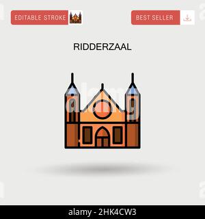 Ridderzaal einfaches Vektorsymbol. Stock Vektor