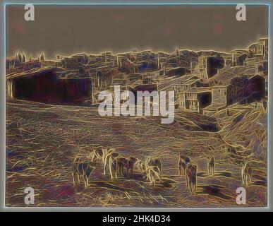 Inspiriert von der Gruppe der Hunde, Gelatine Silberfoto, ca. 1860-1880, osmanische Periode, Blatt: Höhe: 12 Zoll, 19th, schwarz-weiß, Jahrhundert, Hunde, Gruppe von Hunden, Pferden, Häusern, Naher Osten, Pascal Sébah, Foto, ländlich, Sepia, Stadt, Türkei, Village, vintage, neu gestaltet von Artotop. Klassische Kunst neu erfunden mit einem modernen Twist. Design von warmen fröhlichen Leuchten der Helligkeit und Lichtstrahl Strahlkraft. Fotografie inspiriert von Surrealismus und Futurismus, umarmt dynamische Energie der modernen Technologie, Bewegung, Geschwindigkeit und Kultur zu revolutionieren Stockfoto
