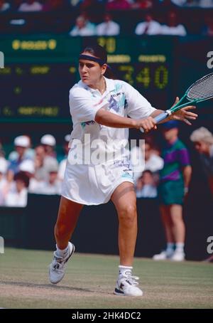 Spanische Tennisspielerin und Trainerin Conchita Martinez, Wimbledon, Großbritannien 1994 Stockfoto