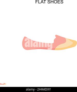 FLACHE SCHUHE einfaches Vektor-Symbol. Illustration Symbol Design-Vorlage für Web mobile UI-Element. Stock Vektor