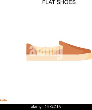 FLACHE SCHUHE einfaches Vektor-Symbol. Illustration Symbol Design-Vorlage für Web mobile UI-Element. Stock Vektor