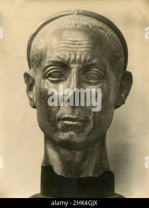 Porträt von Julius Caesar, Skulpturenkopf der ägyptischen Kunstschule, Rom, Italien 1920s Stockfoto