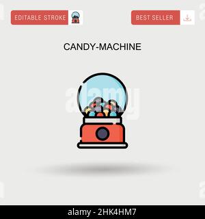 Candy-Machine einfaches Vektor-Symbol. Stock Vektor