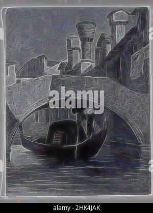 Inspiriert von View of Venice, Vincenzo Cabianca, Italienisch, 1827-1902, Aquarell, Italien, 1869, 15 3/8 x 12 Zoll, 39,1 x 30,5 cm, neu gestaltet von Artotop. Klassische Kunst neu erfunden mit einem modernen Twist. Design von warmen fröhlichen Leuchten der Helligkeit und Lichtstrahl Strahlkraft. Fotografie inspiriert von Surrealismus und Futurismus, umarmt dynamische Energie der modernen Technologie, Bewegung, Geschwindigkeit und Kultur zu revolutionieren Stockfoto