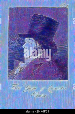 Inspiriert von Francisco Goya y Lucientes, Maler, Francisco Goya y Lucientes, Pintor, Los Caprichos, Platte 1, Francisco de Goya y Lucientes, Spanisch, 1746-1828, Radierung, Aquatinta, Trockenpunkt und Burin auf gedecktem Papier, Spanien, 1797-1798, Blatt: 11 13/16 x 7 5/8 Zoll, 30 x 19,4 cm, Aquatinta, Trockenpunkt, neu erfunden von Artotop. Klassische Kunst neu erfunden mit einem modernen Twist. Design von warmen fröhlichen Leuchten der Helligkeit und Lichtstrahl Strahlkraft. Fotografie inspiriert von Surrealismus und Futurismus, umarmt dynamische Energie der modernen Technologie, Bewegung, Geschwindigkeit und Kultur zu revolutionieren Stockfoto