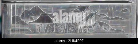 Inspiriert von Abschnitt einer narrativen Schriftrolle und zwei Stoffumhüllungen und Box, Handscroll, Tinte und Farben auf Papier, Seidenkrepe, lackiertem Holz, Japan, ca. 1600, Monmoyama-Zeit, .1 Gemälde: 52 3/8 x 12 3/8 Zoll, 133 x 31,4 cm, neu erfunden von Artotop. Klassische Kunst neu erfunden mit einem modernen Twist. Design von warmen fröhlichen Leuchten der Helligkeit und Lichtstrahl Strahlkraft. Fotografie inspiriert von Surrealismus und Futurismus, umarmt dynamische Energie der modernen Technologie, Bewegung, Geschwindigkeit und Kultur zu revolutionieren Stockfoto