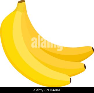 Reife Bananenbündel auf weißem Hintergrund, Vektorgrafik Stock Vektor