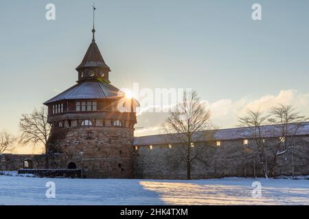 Dicker Turm am Schloss, Esslingen am Neckar, Baden-Württemberg, Deutschland, Europa Stockfoto