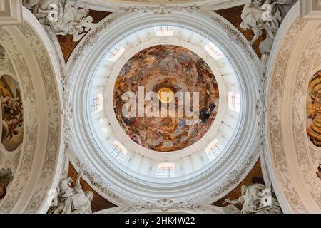 St.-Martin-Basilika in Weingarten, Oberschwäbische Barockstraße, Oberschwaben, Baden-Württemberg, Deutschland, Europa Stockfoto
