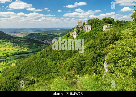 Reussenstein, Schloss, Neidlinger Tal, Schwäbische Alpen, Baden-Württemberg, Deutschland, Europa Stockfoto