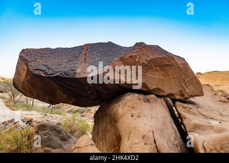 Jebel Ikmah, größte Open-Air-Bibliothek, Al Ula, Königreich Saudi-Arabien, Naher Osten Stockfoto