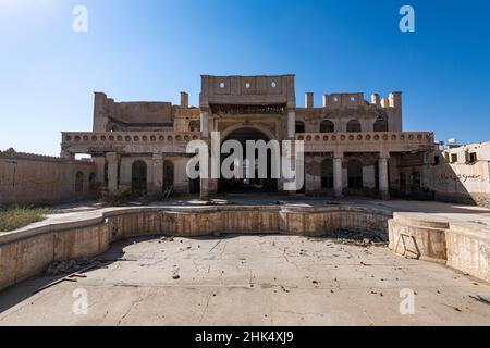 Verlassene Abdullah al-Suleiman Palace, Taif, Königreich Saudi-Arabien, Naher Osten Stockfoto