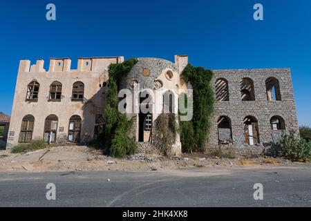 Verlassene Abdullah al-Suleiman Palace, Taif, Königreich Saudi-Arabien, Naher Osten Stockfoto