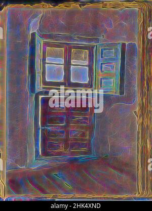 Inspiriert von Spanish Sketch Mounted in Scrap Book, Edward Penfield, Amerikaner, 1866-1925, Aquarell und Graphit auf Papier montiert in Schrott Buch, ca. 1911, Blatt: 11 5/16 x 7 15/16 Zoll, 28,7 x 20,2 cm, grau, innen, Fenster, neu gestaltet von Artotop. Klassische Kunst neu erfunden mit einem modernen Twist. Design von warmen fröhlichen Leuchten der Helligkeit und Lichtstrahl Strahlkraft. Fotografie inspiriert von Surrealismus und Futurismus, umarmt dynamische Energie der modernen Technologie, Bewegung, Geschwindigkeit und Kultur zu revolutionieren Stockfoto