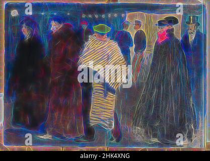 Inspiriert von Spanish Sketch Mounted in Scrap Book, Edward Penfield, Amerikaner, 1866-1925, Aquarell über Graphit auf Papier montiert in Scrap Book, ca. 1911, Blatt, ungefaltet: 9 1/4 x 15 1/8 Zoll, 23,5 x 38,4 cm, neu erfunden von Artotop. Klassische Kunst neu erfunden mit einem modernen Twist. Design von warmen fröhlichen Leuchten der Helligkeit und Lichtstrahl Strahlkraft. Fotografie inspiriert von Surrealismus und Futurismus, umarmt dynamische Energie der modernen Technologie, Bewegung, Geschwindigkeit und Kultur zu revolutionieren Stockfoto