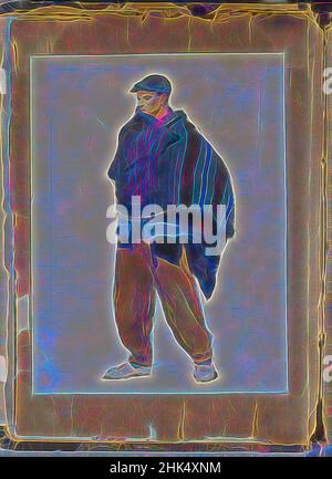 Inspiriert von Spanish Sketch Mounted in Scrap Book, Edward Penfield, Amerikaner, 1866-1925, Aquarell und Graphit auf Papier montiert in Schrott Buch, ca. 1911, Blatt: 9 1/4 x 7 Zoll, 23,5 x 17,8 cm, Bekleidung, Mütze, Mode, Schal, Skizzenbuch, neu erfunden von Artotop. Klassische Kunst neu erfunden mit einem modernen Twist. Design von warmen fröhlichen Leuchten der Helligkeit und Lichtstrahl Strahlkraft. Fotografie inspiriert von Surrealismus und Futurismus, umarmt dynamische Energie der modernen Technologie, Bewegung, Geschwindigkeit und Kultur zu revolutionieren Stockfoto