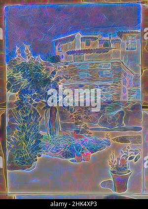 Inspiriert von Spanish Sketch Mounted in Scrap Book, Edward Penfield, Amerikaner, 1866-1925, Aquarell über Graphit auf Papier montiert in Scrap Book, ca. 1911, Blatt, ungefaltet: 14 1/8 x 9 1/4 Zoll, 35,9 x 23,5 cm, neu erfunden von Artotop. Klassische Kunst neu erfunden mit einem modernen Twist. Design von warmen fröhlichen Leuchten der Helligkeit und Lichtstrahl Strahlkraft. Fotografie inspiriert von Surrealismus und Futurismus, umarmt dynamische Energie der modernen Technologie, Bewegung, Geschwindigkeit und Kultur zu revolutionieren Stockfoto