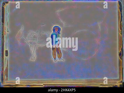 Inspiriert von Spanish Sketch Mounted in Scrap Book, Edward Penfield, Amerikaner, 1866-1925, Aquarell und Graphit auf Papier montiert in Schrott Buch, ca. 1911, Blatt: 8 1/8 x 11 3/16 Zoll, 20,6 x 28,4 cm, Tier, blau, Junge, Pferd, Stehende Figur, neu erfunden von Artotop. Klassische Kunst neu erfunden mit einem modernen Twist. Design von warmen fröhlichen Leuchten der Helligkeit und Lichtstrahl Strahlkraft. Fotografie inspiriert von Surrealismus und Futurismus, umarmt dynamische Energie der modernen Technologie, Bewegung, Geschwindigkeit und Kultur zu revolutionieren Stockfoto