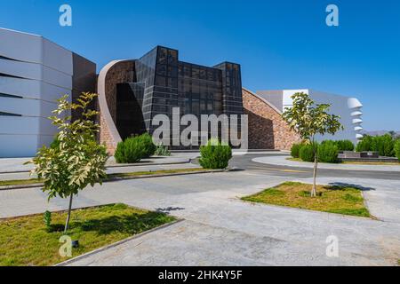 Modernes regionales Museum in der archäologischen Stätte Al Ukhdud, Najran, Königreich Saudi-Arabien, Naher Osten Stockfoto