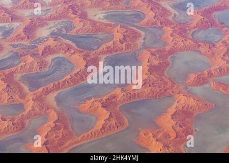 Luftaufnahme des Rub al Khali, des leeren Viertels, Königreich Saudi-Arabien, Naher Osten Stockfoto