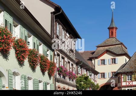 Stadttor, Burkheim am Kaiserstuhl, Breisgau, Südschwarzwald, Baden-Württemberg, Deutschland, Europa Stockfoto