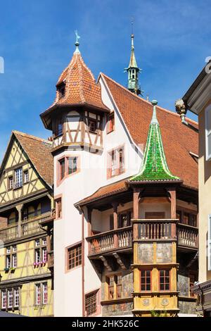 Pfister House in der Rue de Marchands, Colmar, Alsace, Haut-Rhin, Frankreich, Europa Stockfoto