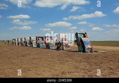 Cadillac Ranch, Texas Stockfoto