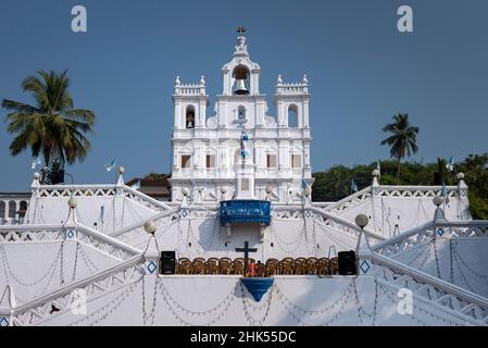Die Kirche unserer Lieben Frau von der Unbefleckten Empfängnis, UNESCO-Weltkulturerbe, Stadt Panjim (Panaji), Goa, Indien, Asien Stockfoto