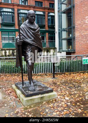 Mahatma Gandhi Statue, Manchester, England, Vereinigtes Königreich, Europa Stockfoto
