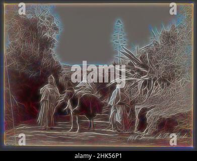 Inspiriert von View from Site in Northern Africa or Syria, Albuminsilber-Fotografie, 19th Jahrhundert, 7 1/2 x 10 Zoll, 19,1 x 25,4 cm, neu gestaltet von Artotop. Klassische Kunst neu erfunden mit einem modernen Twist. Design von warmen fröhlichen Leuchten der Helligkeit und Lichtstrahl Strahlkraft. Fotografie inspiriert von Surrealismus und Futurismus, umarmt dynamische Energie der modernen Technologie, Bewegung, Geschwindigkeit und Kultur zu revolutionieren Stockfoto