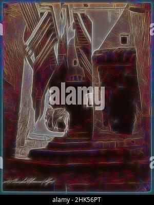 Inspiriert von View from Site in Northern Africa or Syria, Silberalbumin-Fotografie, 19th Jahrhundert, 10 1/2 x 8 1/8 Zoll, 26,7 x 20,6 cm, Sonne, neu erfunden von Artotop. Klassische Kunst neu erfunden mit einem modernen Twist. Design von warmen fröhlichen Leuchten der Helligkeit und Lichtstrahl Strahlkraft. Fotografie inspiriert von Surrealismus und Futurismus, umarmt dynamische Energie der modernen Technologie, Bewegung, Geschwindigkeit und Kultur zu revolutionieren Stockfoto