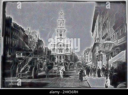 Inspiriert von The Strand, Serie „London“, Francis Frith, Brite, 1822-1898, Albumen Silberfoto, ca. 1874, 6 x 8 1/2 Zoll, 15,2 x 21,6 cm, 19th Jahrhundert, 19.C, Architektur, s/w, Schwarzweiß, london, Fotografie, Fotodruck, Fotografie, Print, Neuauflage von Artotop. Klassische Kunst neu erfunden mit einem modernen Twist. Design von warmen fröhlichen Leuchten der Helligkeit und Lichtstrahl Strahlkraft. Fotografie inspiriert von Surrealismus und Futurismus, umarmt dynamische Energie der modernen Technologie, Bewegung, Geschwindigkeit und Kultur zu revolutionieren Stockfoto