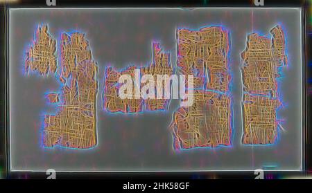 Inspiriert von Papyrus-Fragmenten in Demotic, Papyrus, Tusche, um 100 v. Chr. – 100 n. Chr., spätptolemäische bis frührömische Periode, Glas: 12 x 20 7/8 Zoll, 30,5 x 53 cm, neu erfunden von Artotop. Klassische Kunst neu erfunden mit einem modernen Twist. Design von warmen fröhlichen Leuchten der Helligkeit und Lichtstrahl Strahlkraft. Fotografie inspiriert von Surrealismus und Futurismus, umarmt dynamische Energie der modernen Technologie, Bewegung, Geschwindigkeit und Kultur zu revolutionieren Stockfoto