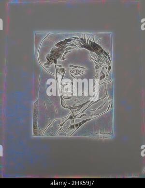 Inspiriert von Self Portrait, Maxwell Simpson, Amerikaner, geboren 1896, Radierung auf weißem Wove-Papier, 1921, Bild: 8 3/8 x 6 5/16 Zoll, 21,2 x 16 cm, neu erfunden von Artotop. Klassische Kunst neu erfunden mit einem modernen Twist. Design von warmen fröhlichen Leuchten der Helligkeit und Lichtstrahl Strahlkraft. Fotografie inspiriert von Surrealismus und Futurismus, umarmt dynamische Energie der modernen Technologie, Bewegung, Geschwindigkeit und Kultur zu revolutionieren Stockfoto