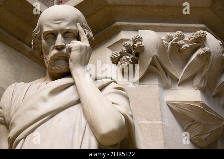 Das Pitt-Museum ist ein Museum, das die archäologischen und anthropologischen Sammlungen der Universität Oxford zeigt. Hier sehen wir eine Statue von Stockfoto