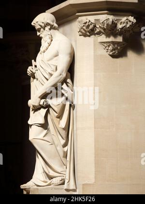 Das Pitt-Museum ist ein Museum, das die archäologischen und anthropologischen Sammlungen der Universität Oxford zeigt. Hier sehen wir eine Statue von Stockfoto