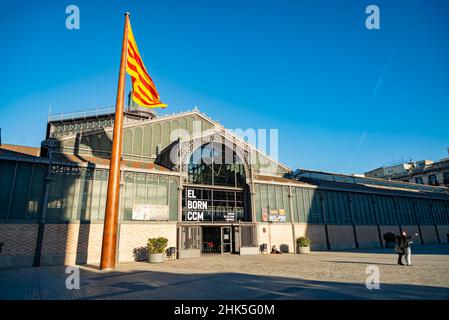 BARCELONA, SPANIEN - DEZEMBER 19 2018: El Born Centre de Cultura i Memoria oder das Born Culture and Memory Centre in Barcelona Stadt in Katalonien Region o Stockfoto