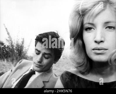 Retrospettiva Monica Vitti. Nella foto, Monica Vitti in una scena del Film 'L'eclisse' con Alain Delon. Stockfoto