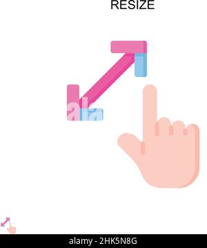 Einfaches Vektorsymbol in der Größe ändern. Illustration Symbol Design-Vorlage für Web mobile UI-Element. Stock Vektor