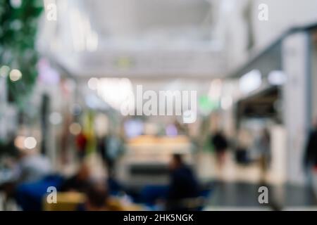 Abstrakt verschwommen von einem Kaufhaus oder Einkaufszentrum Stockfoto